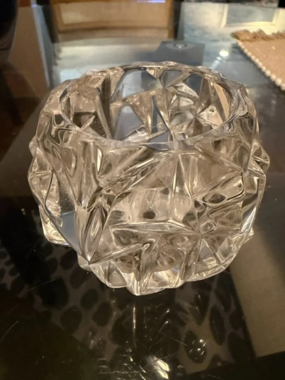 Tiffany 'Rock Cut' Candle Holder